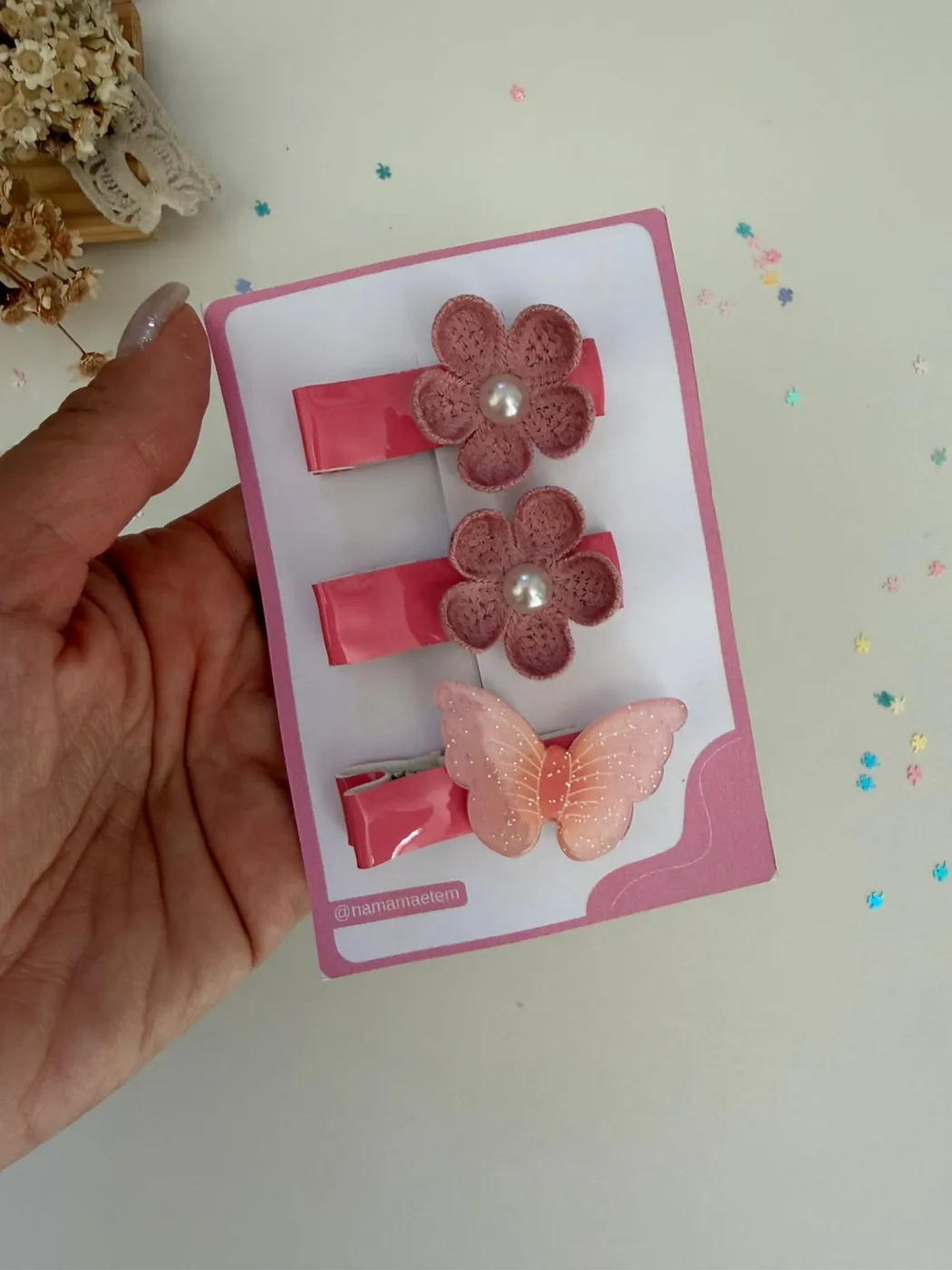Trio de Hairclip Florzinha