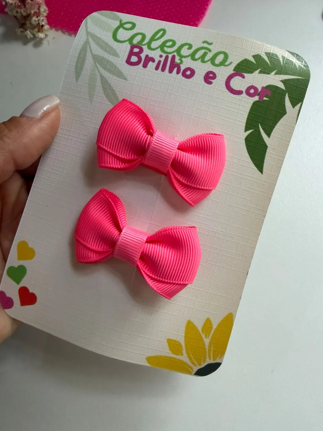 Parzinho Laço Pink Pequeno