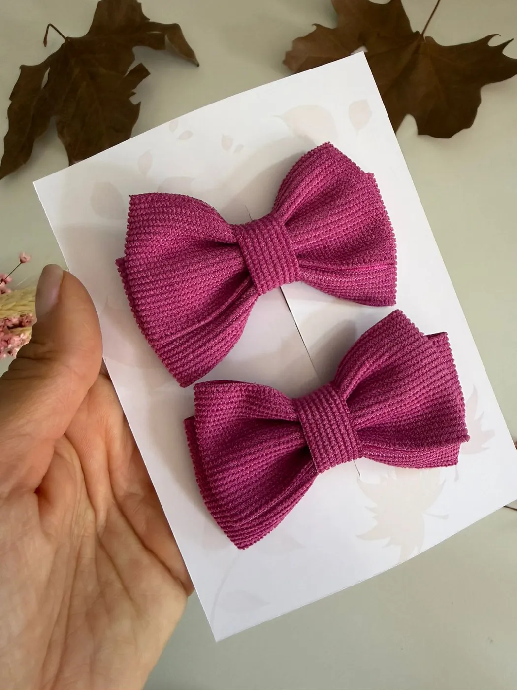 Parzinho Laço Canelado Magenta