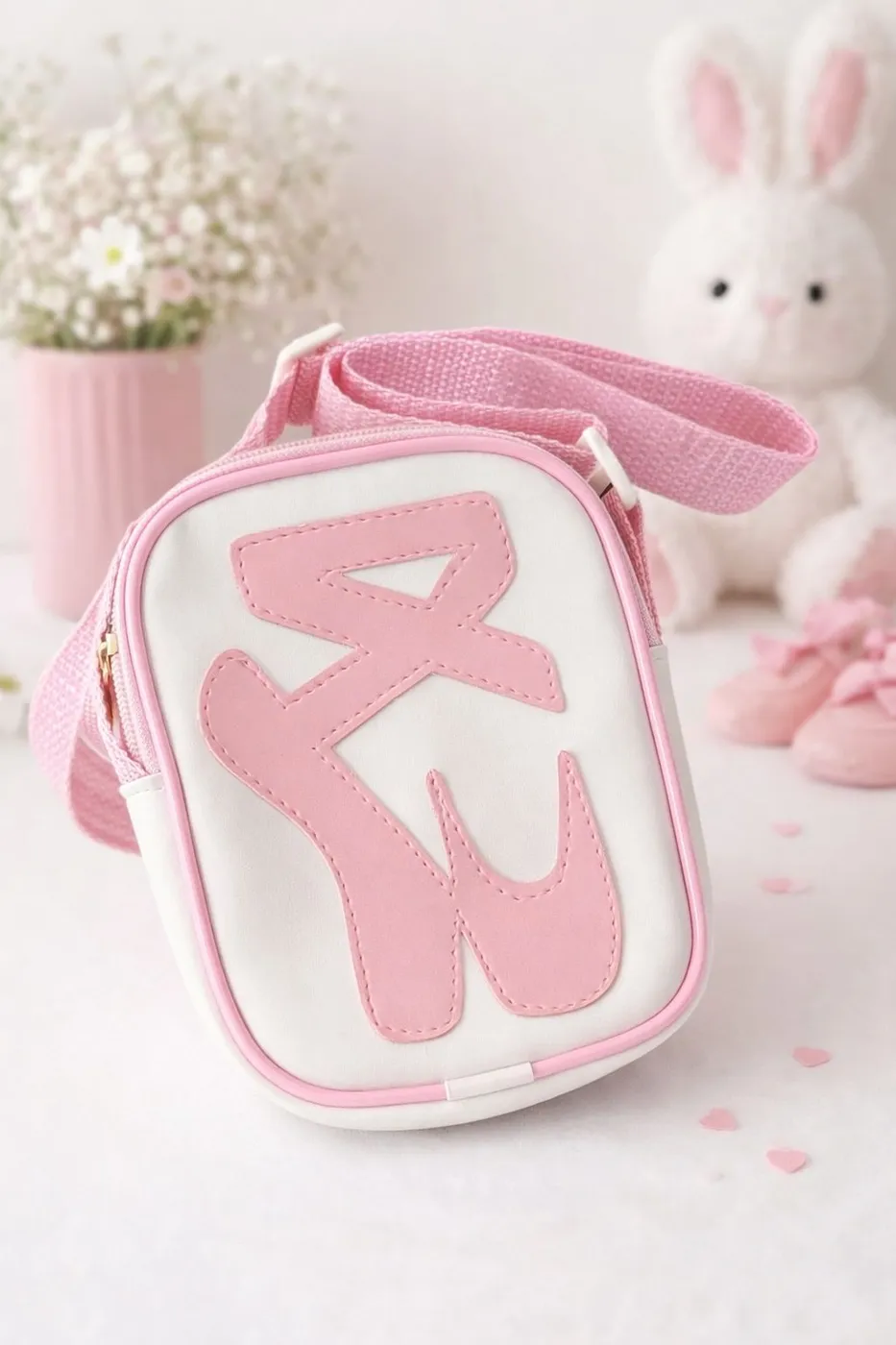 Bolsa Transversal Sapatilha Rosa