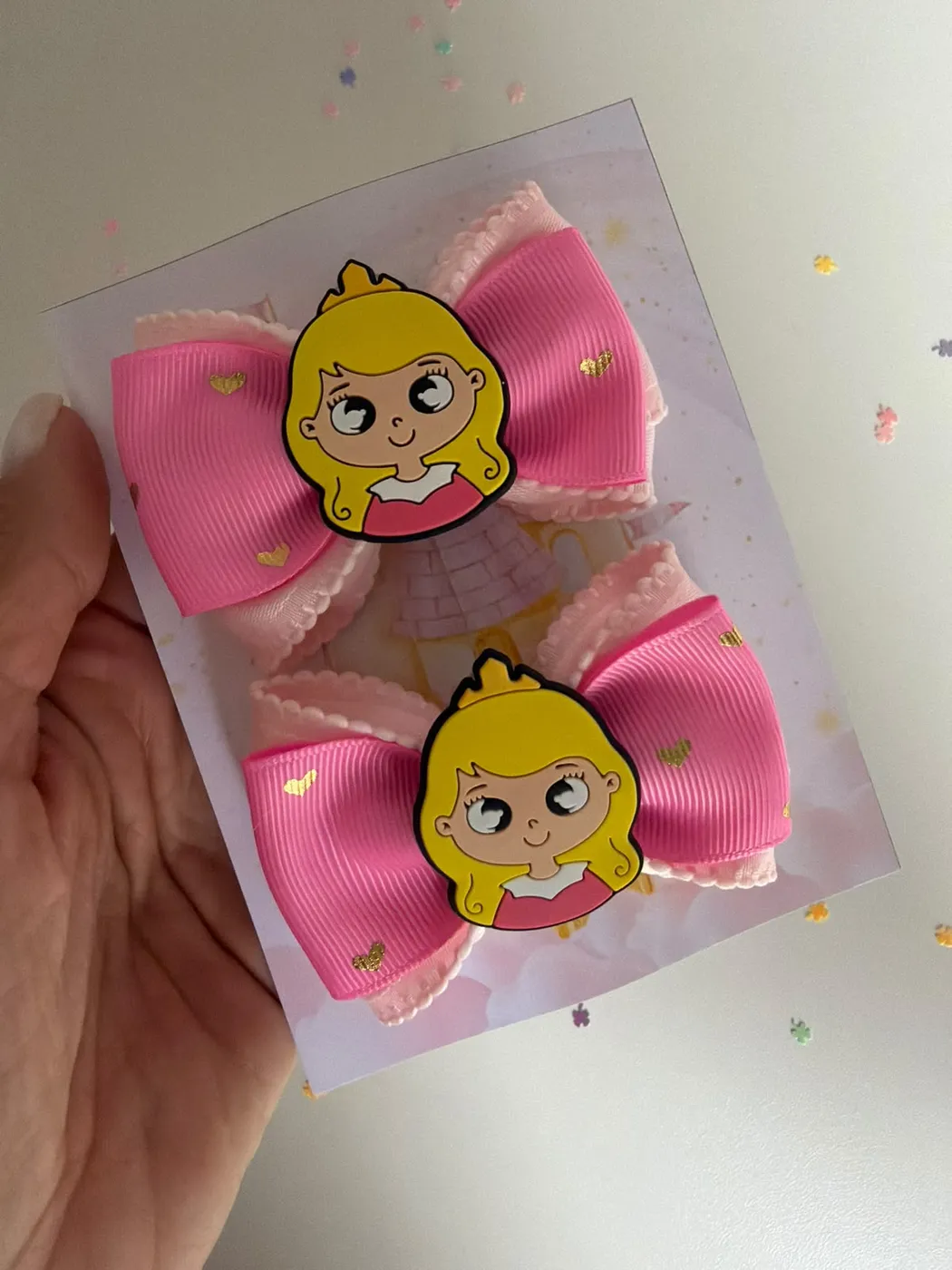 Parzinho Aurora Laço Rosa