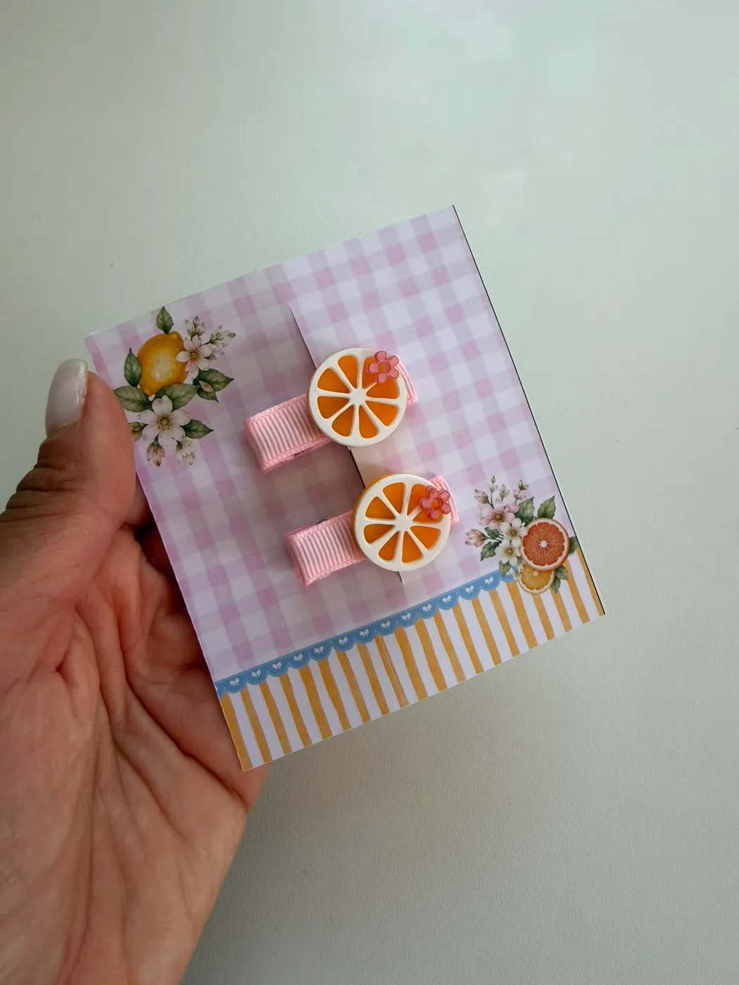 Parzinho Hairclip Laranja Cítrico